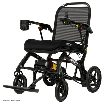 Pride Jazzy Ultra Light power wheelchair, left beauty view