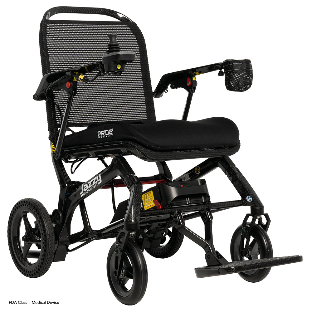 Pride Jazzy Ultra Light power wheelchair, right beauty view