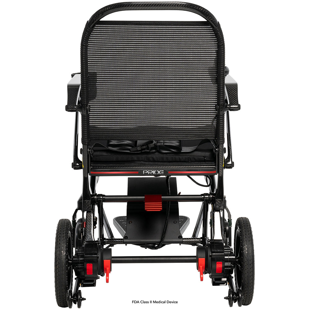 Pride Jazzy Ultra Light power wheelchair, rear view