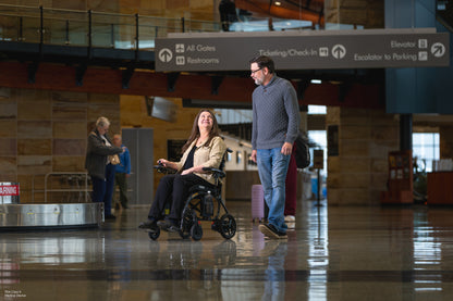 Pride Jazzy Carbon 27X power wheelchair, lifestyle