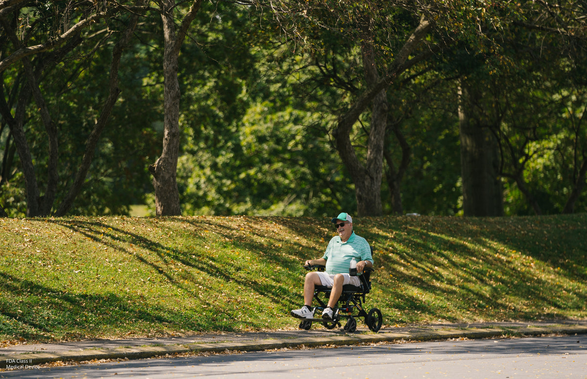 Pride Jazzy Carbon HD power wheelchair, lifestyle