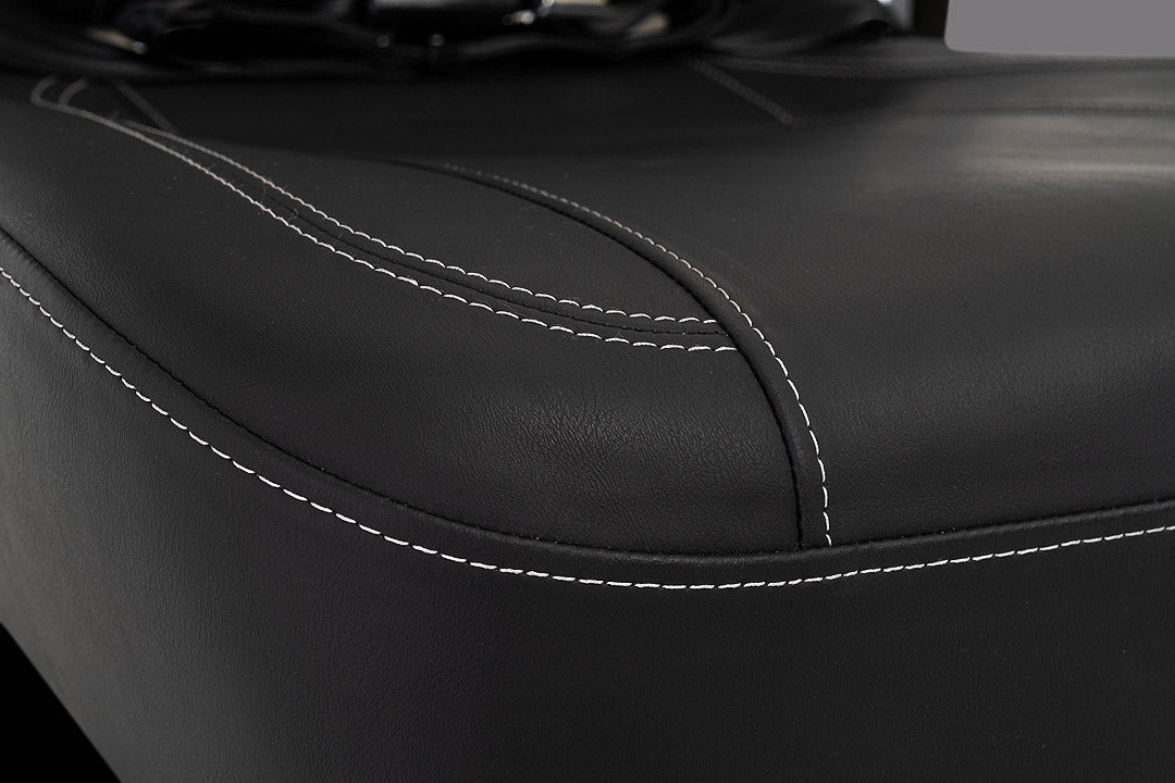 Pride Jazzy EVO 613 SLA power wheelchair, seat detail close-up