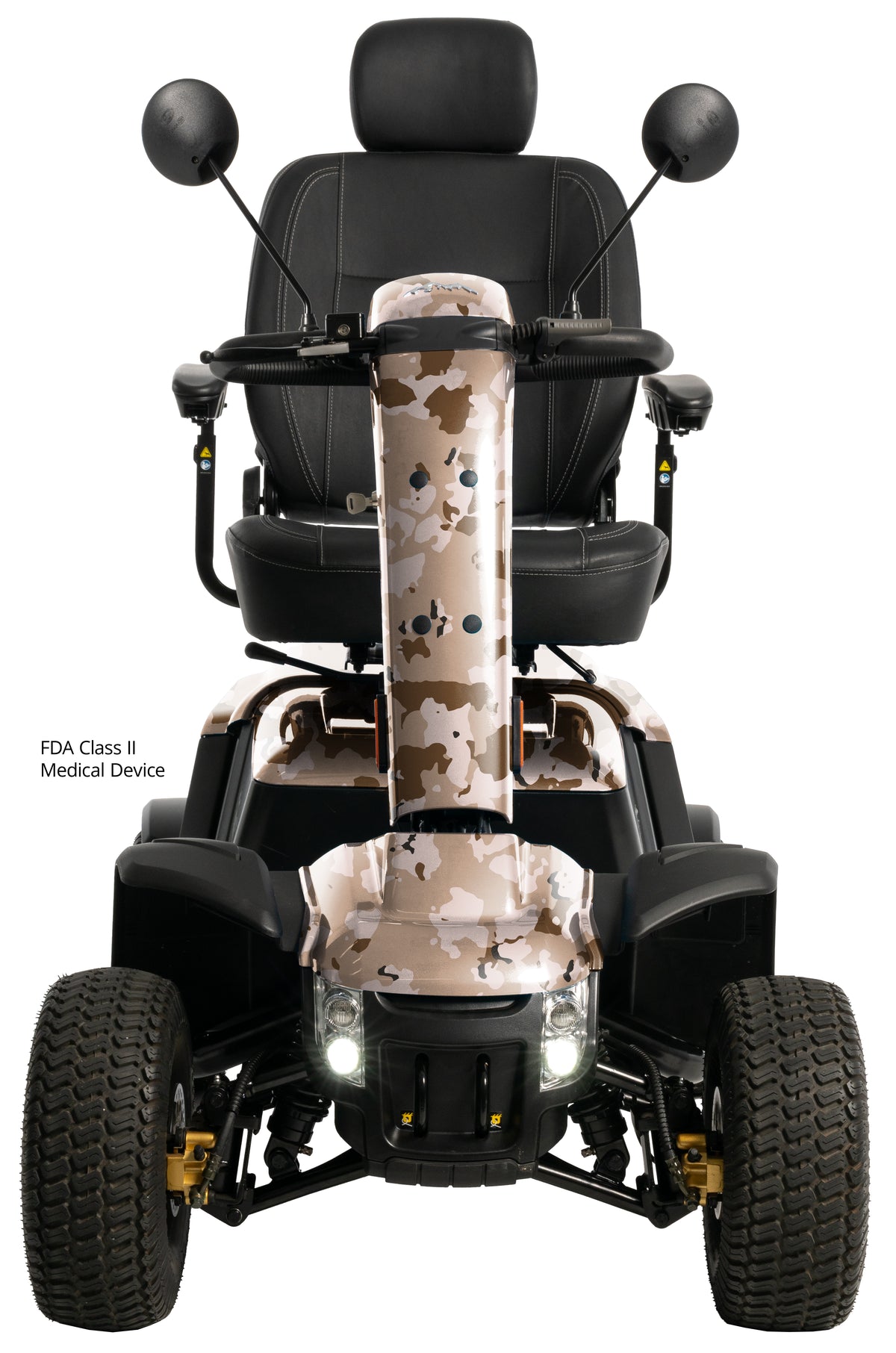 Pride Mobility Baja Wrangler 2 - Desert Camo Front View