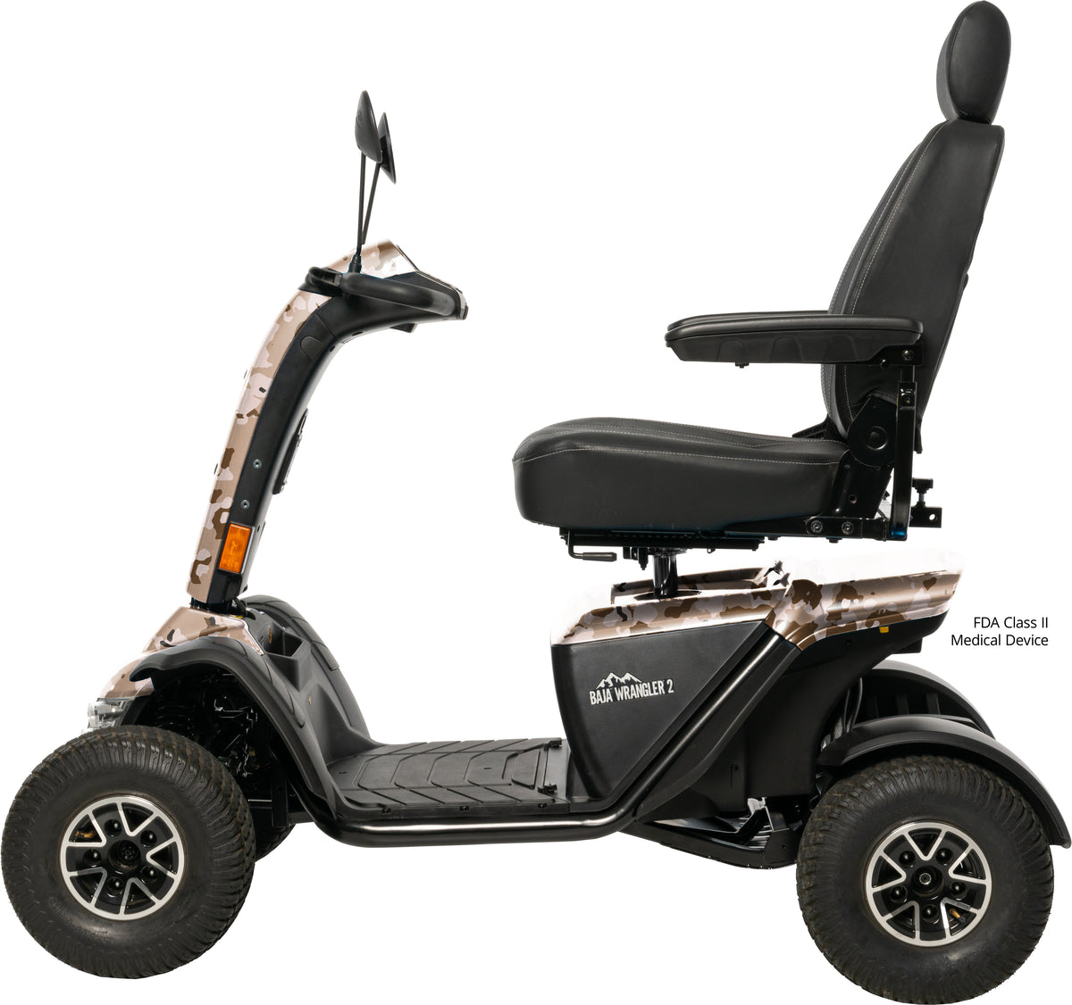 Pride Mobility Baja Wrangler 2 - Desert Camo Left Profile