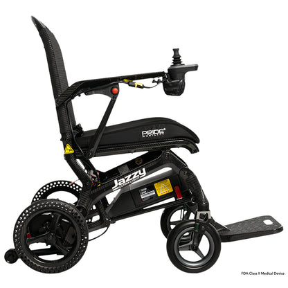 Pride Jazzy Ultra Light power wheelchair, right side profile view