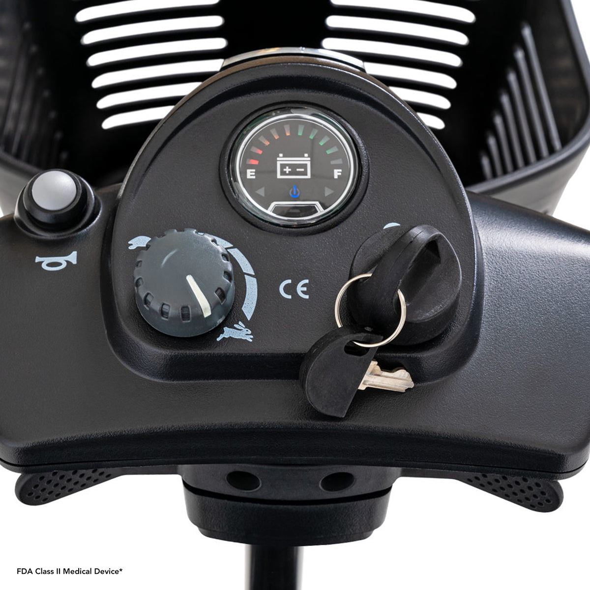 Pride Mobility Go-Go Ultra X 3W - Tiller Console Closeup