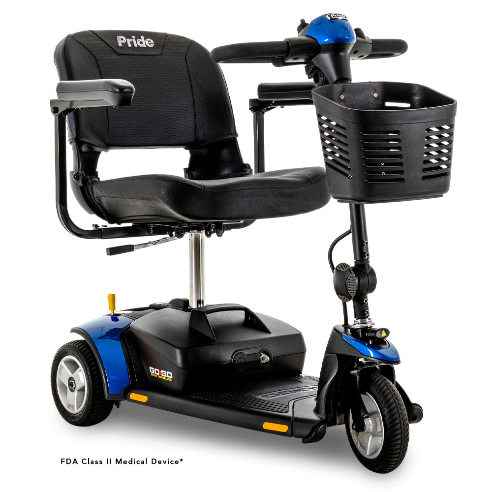 Pride Mobility Go-Go Elite Traveller 3W - Right Beauty (Blue)