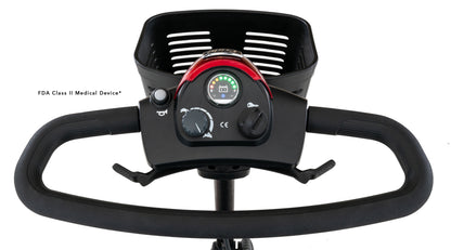 Pride Mobility Go-Go Elite Traveller 3W - Delta Tiller Closeup (Red)
