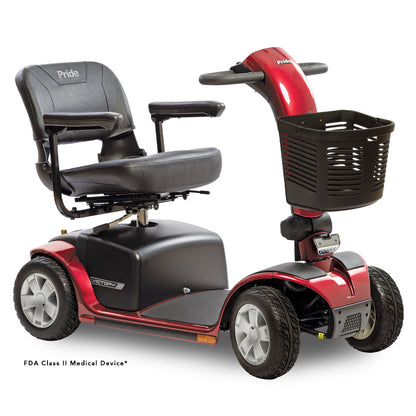 Pride Mobility Victory 10 4W - Right Beauty (Candy Apple Red, Delta Tiller)