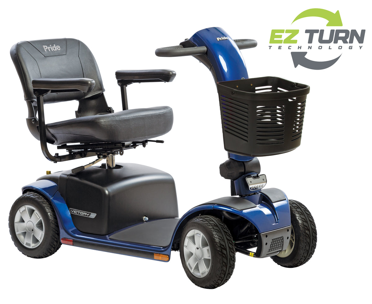 Pride Mobility Victory 10 4W - Right Beauty (Viper Blue, EZ-Turn)