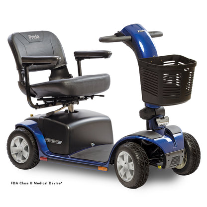 Pride Mobility Victory 10 4W - Right Beauty (Viper Blue, Delta Tiller)