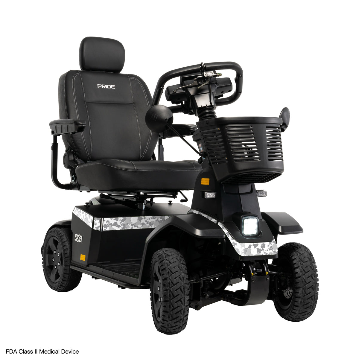 Pride Mobility PX4 - White Camo Right 3/4 Angle