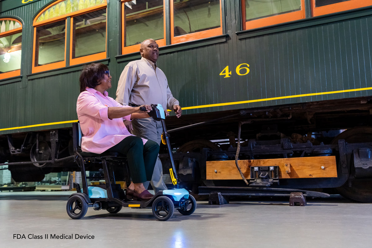 Pride Mobility Go-Go Super Portable - Lifestyle - Train Travel