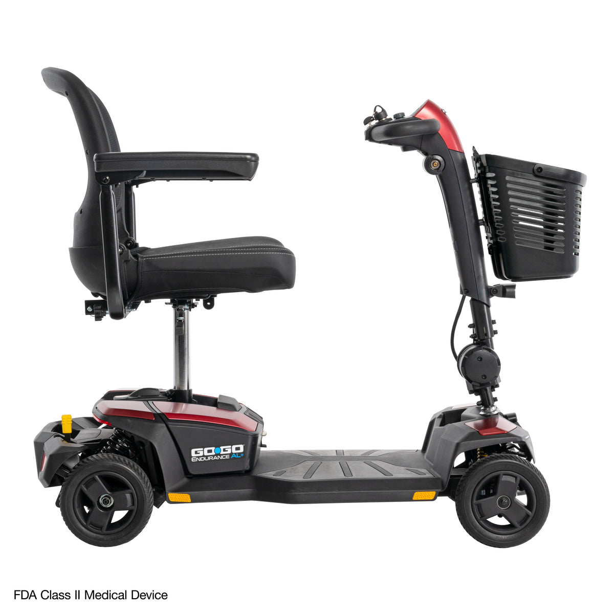 Pride Mobility Go-Go Endurance AL+ - Right Profile (Red Garnet)