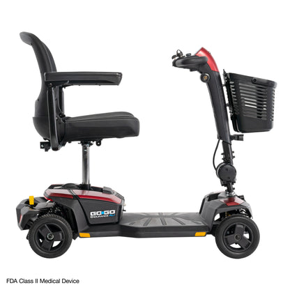 Pride Mobility Go-Go Endurance AL+ - Right Profile (Red Garnet)