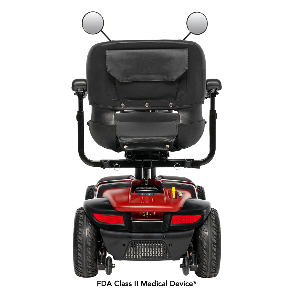 Pride Mobility Victory Platinum 4W (U1) - Cardinal Red Rear View