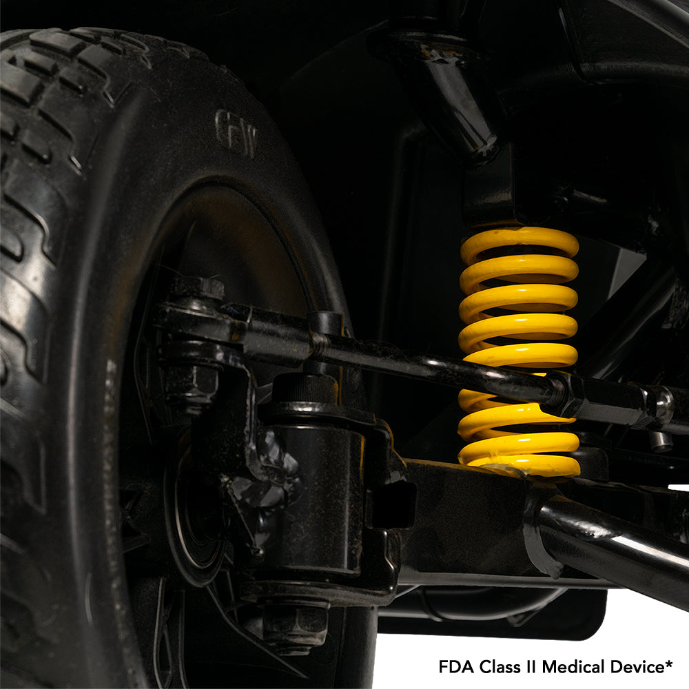 Pride Mobility Victory Platinum 4W (U1) - Suspension Closeup