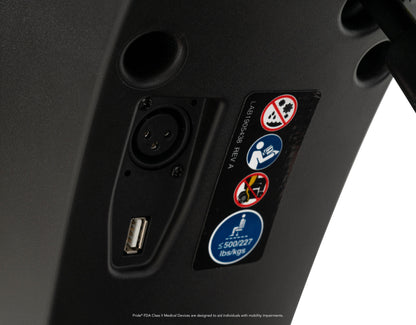 Pride Mobility Maxima 4W - Charging Port Closeup