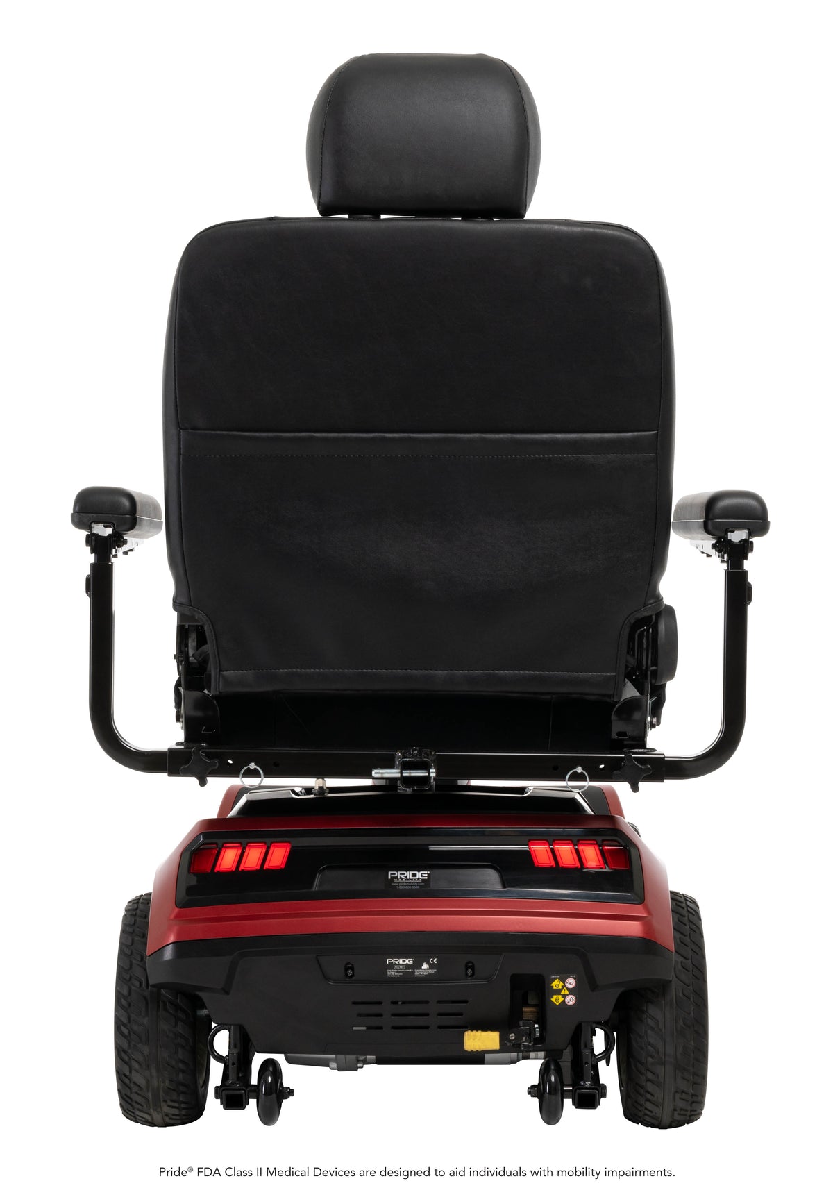 Pride Mobility Maxima 4W - Red Rear Beauty Shot