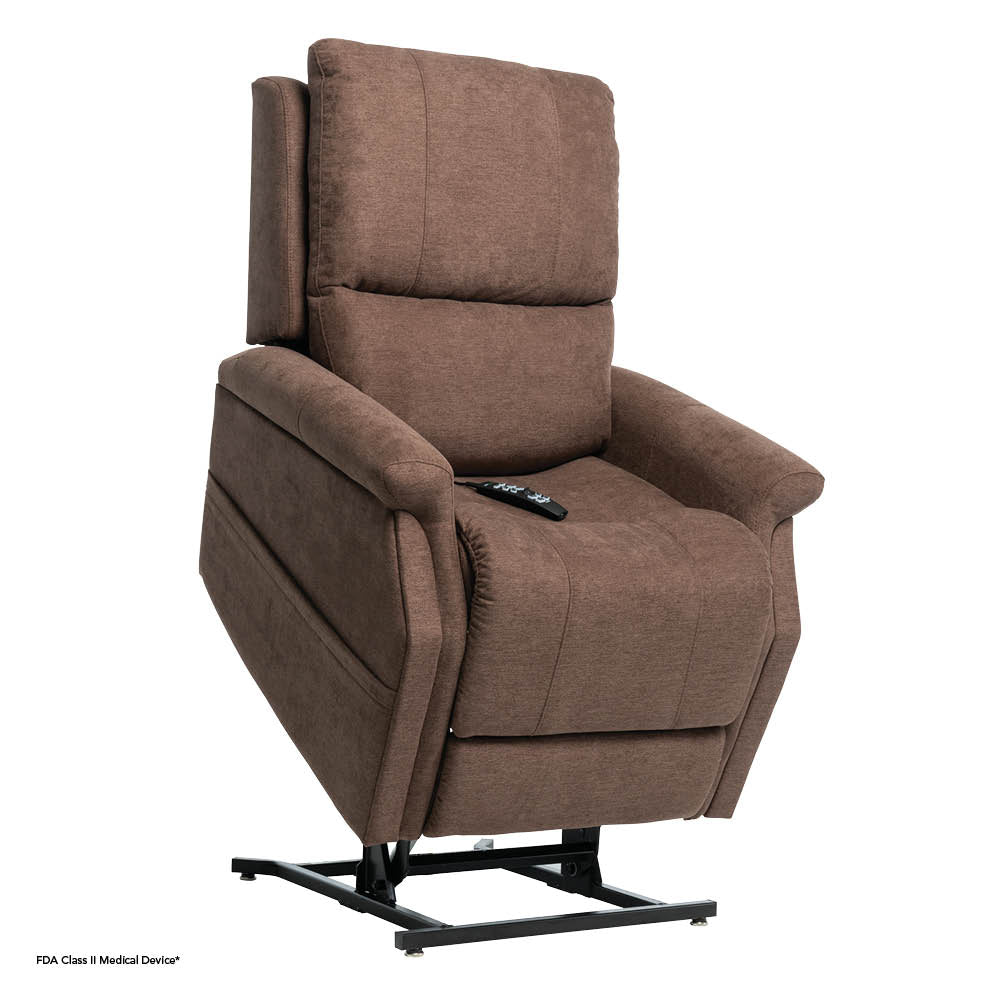 Pride Mobility Metro 2 Lift Chair - Saville Brown, Lifted Position