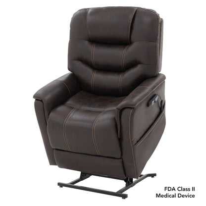 Pride Mobility Elegance 2 Lift Chair - Badlands Walnut, Lifted Left
