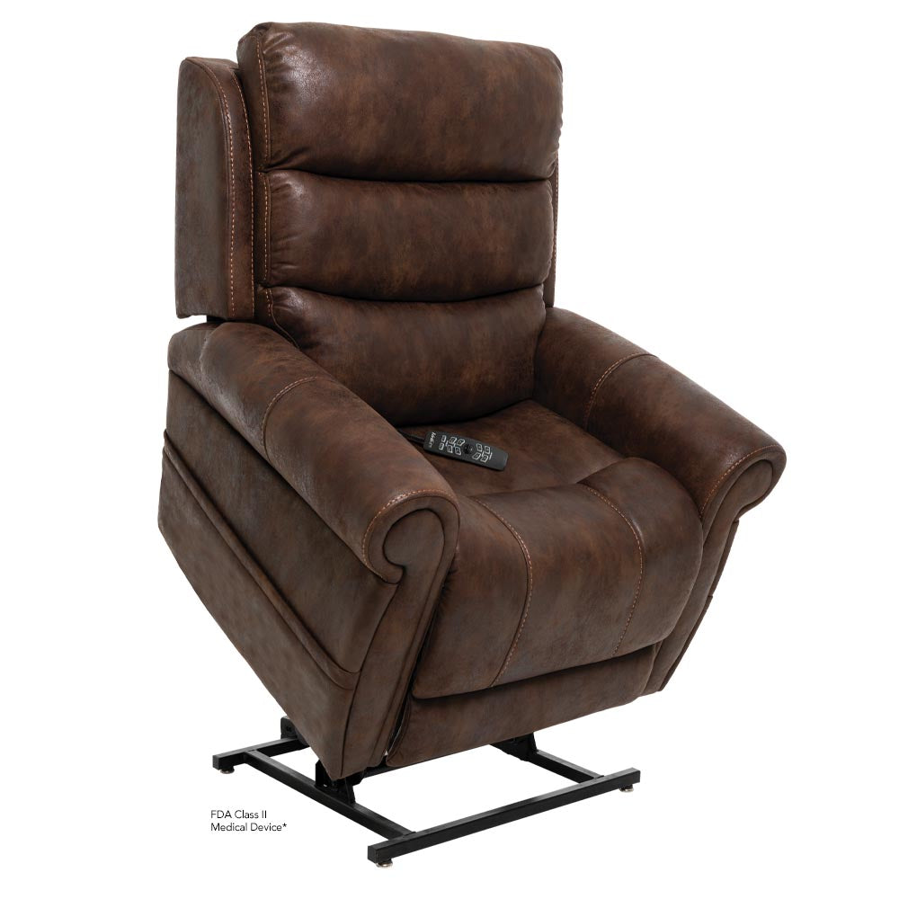 Pride Mobility Tranquil 2 Lift Chair - Astro Brown, Lifted Position