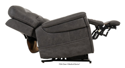 Pride Mobility Radiance (PW) Lift Chair - Canyon Steel, Reclined Profile