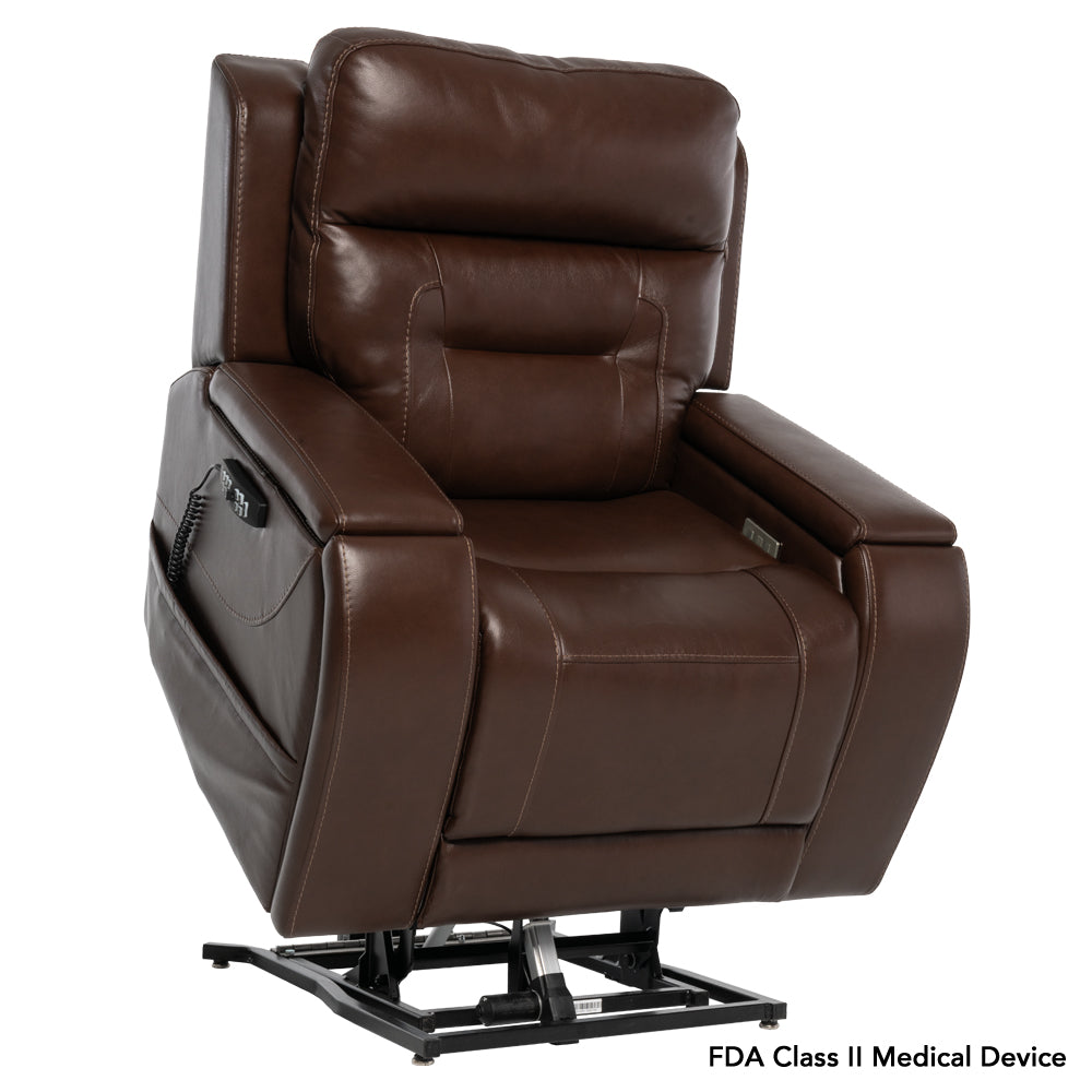 Pride Mobility Premier Lift Chair - Sorrento Coffee, Lifted Position