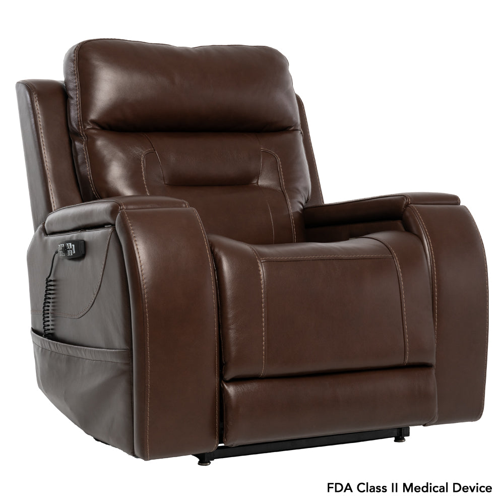 Pride Mobility Premier Lift Chair - Sorrento Coffee, Seated Position