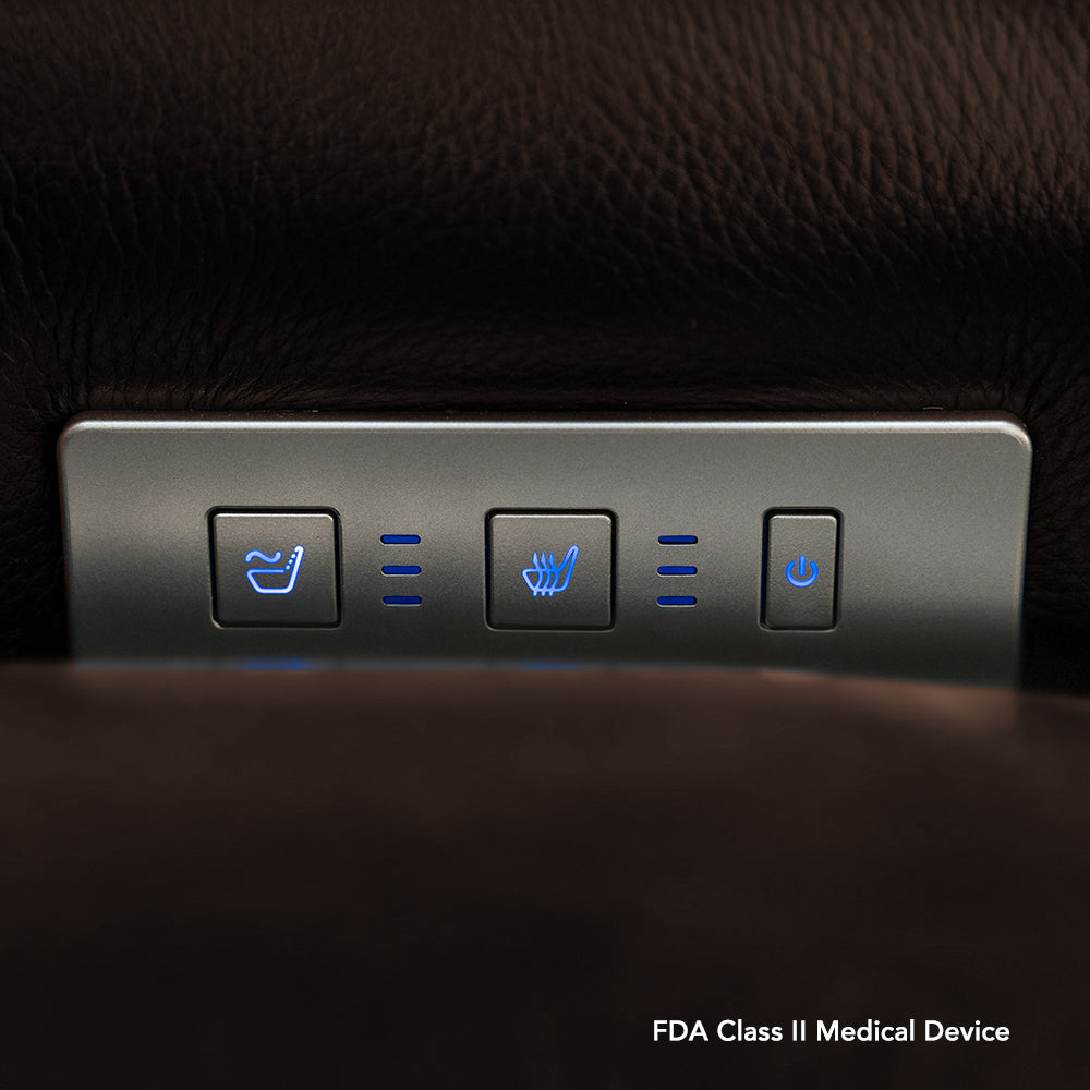 Pride Mobility Premier Lift Chair - Heat and Massage Controls Closeup