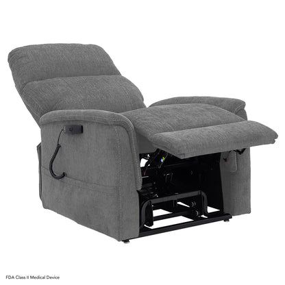 Pride Mobility Genesis Lift Chair - Sophie Shale, Recline Quarter View